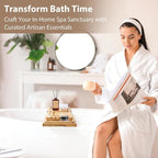 Bamboo Bathtub Tray | Splash-Proof Adjustable | Non-Slip Pads, Wine Holder & - Image 7