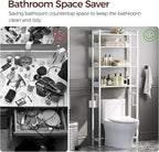 MAHANCRIS Over The Toilet Storage Rack, 4 Tier Bathroom Organizer Over Toilet - Image 5