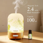 Essential Oil Diffuser, Hand Blown Glass Aromatherapy Diffuser, Ultrasonic Cool - Image 7
