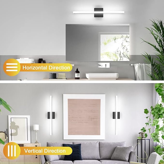 Combuh LED Bathroom Light Fixtures Over Mirror 24 Inch 14W, Modern IP44 Wall - Image 6