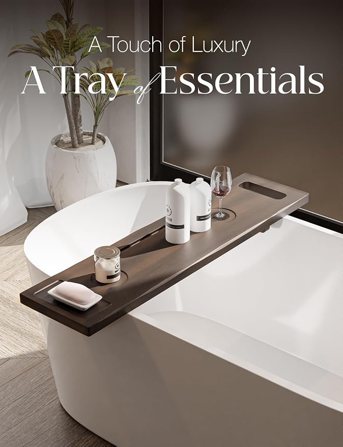Tinamo Acacia Bathtub Tray Caddy - Image 5