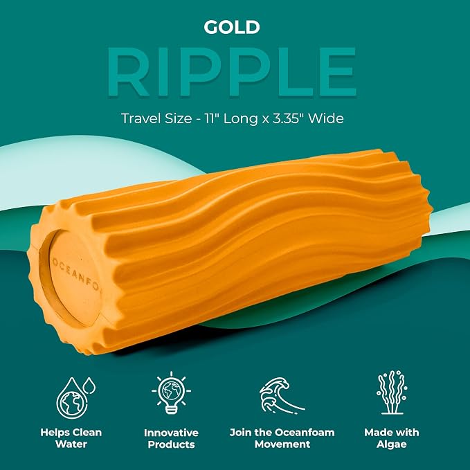 Oceanfoam Ripple Travel Foam Roller Firm Mini Foam Roller - Image 5