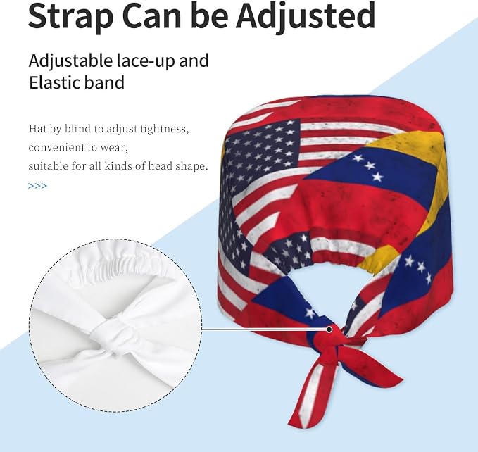 Adult Working Cap Adjustable Cleaning Work Sweatband Scrub Hat Tie Back Hats - Image 4