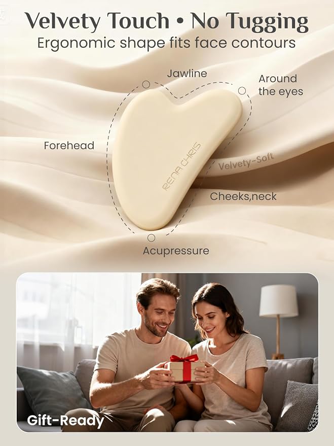 Rena Chris Gua Sha Facial Tools: Soft Silicone Guasha Tool - Image 7