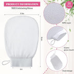 FoldTier 20 Pcs Exfoliating Glove Bulk Summer Exfoliator Mitt Body Scrubber - Image 2