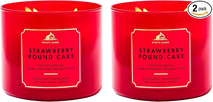 Bath & Body Works Strawberry Pound Cake 3-Wick Candle by BathBodyWorks