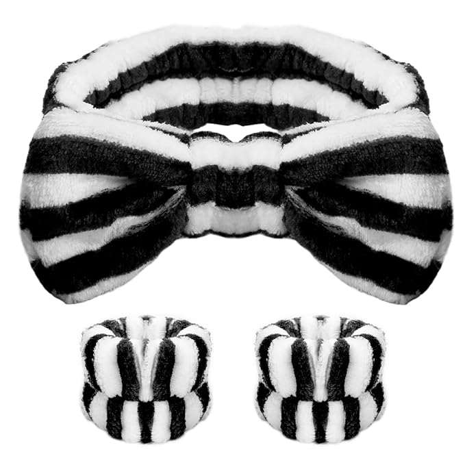 WSYUB Makeup Headband, Spa Headband and Wristband Set, Headbands by WSYUB