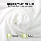 6-Pack Baby Washcloths – Soft Absorbent Viscose from Bamboo Washcloths - Image 2