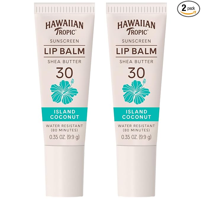 Hawaiian Tropic Lip Balm, Island Coconut, SPF 30, 0.35oz each, Twin Pack by HawaiianTropic
