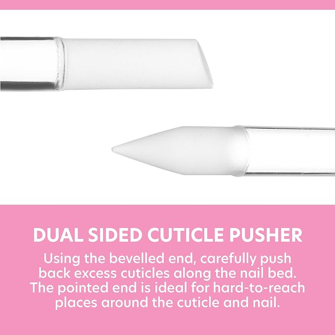 Bona Fide Beauty Glass Cuticle Pusher Set of 2 Manicure Nail Care Tools - Image 2