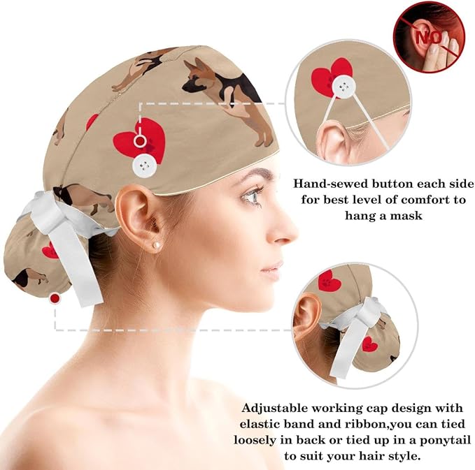 Ethnic Aztec Pattern Adjustable Scrub Cap Hat - Image 2
