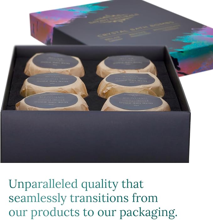 Crystal Bath Bombs Gift Set – Aromatherapy Geode Fizzies - Image 4