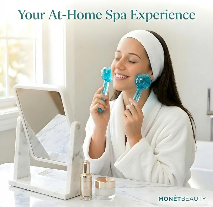 MonétBeauty Ice Globes for Face, Freezer Safe and Highly Effective Facial - Image 7