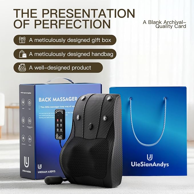 Back Massager with Heat, 4D Kneading Electric Massager - Image 5