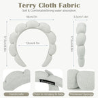 Ztomine Face Wash Headbands, Dark Khaki + Cement Ash - Image 3