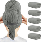 HOMEXCEL 5 Pack Large Microfiber Hair Towel Wrap by HOMEXCEL