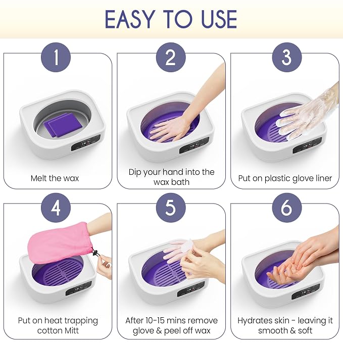 Wattne Paraffin Wax Machine for Hands & Feet – Paraffin Wax Warmer Moisturizing - Image 5