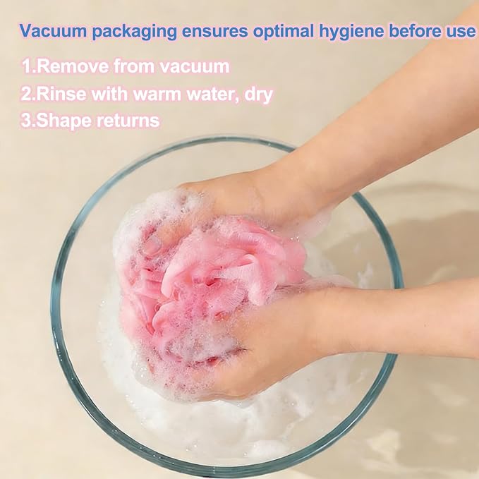 Loofah Sponge 4 Pack, 60G Soft Loofa Bath Sponges Luffa - Image 4