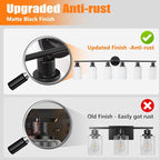 DLLT 6-Light Bathroom Light Fixtures: Black Modern Vanity Lights - Image 4