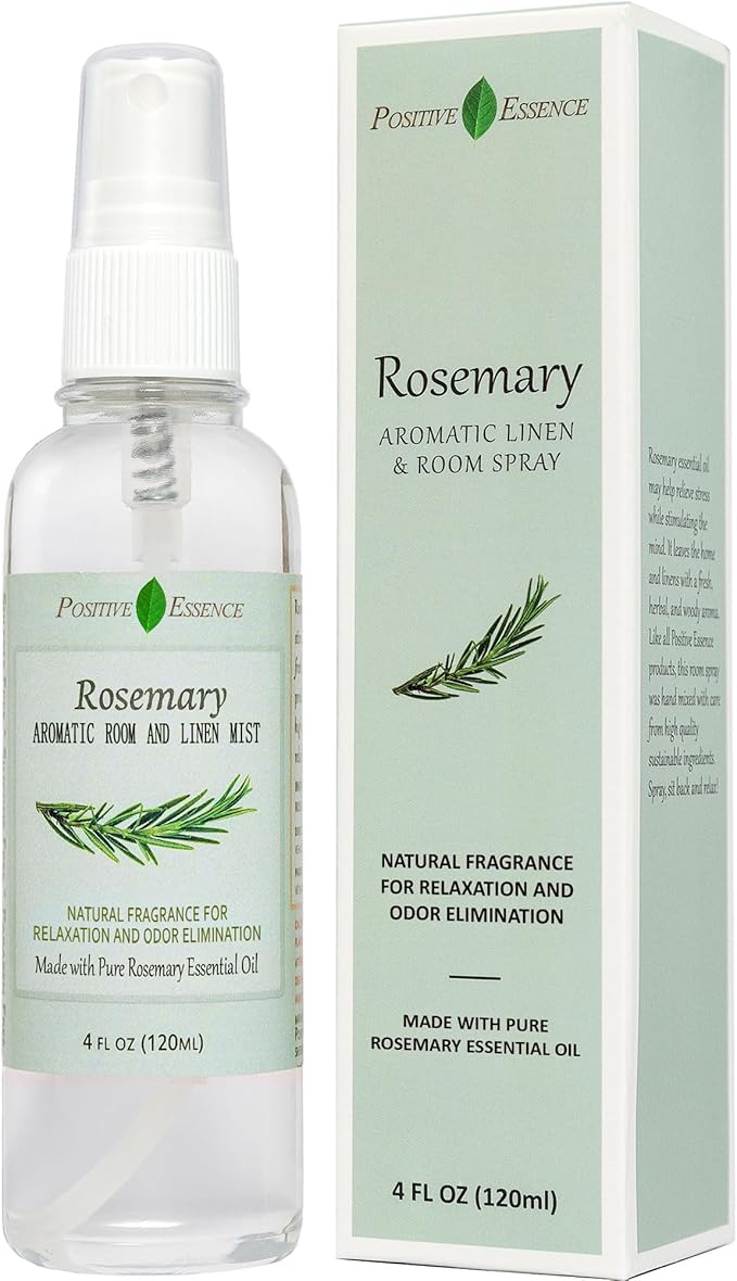 Rosemary Linen & Room Spray, Natural Aromatic Spray Made by PositiveEssence