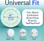 SlipX Solutions Bottomless Bath, Essential Overflow Drain Cover - Image 4