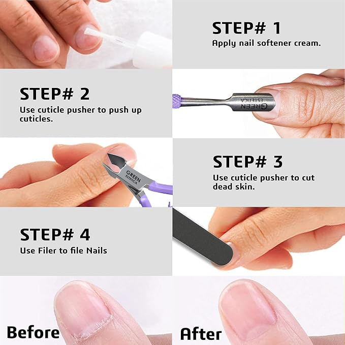 Professional Cuticle Trimmer Nail Cuticle Cutter Stainless Steel Cuticle Nippers - Image 9