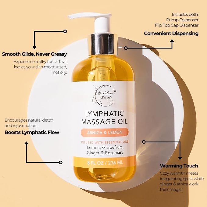 Lymphatic Massage Oil for Massage Therapy | 100% Natural Lymphatic Drainage Oil - Image 3