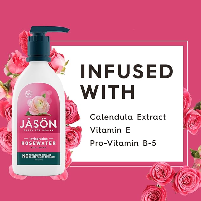 JASON Rosewater Invigorating Body Wash Women/Men, - Image 4