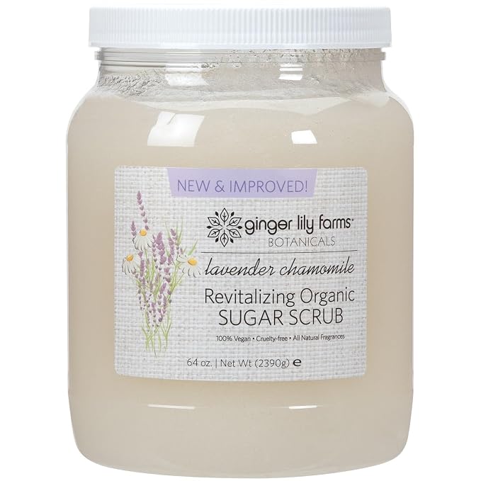 Ginger Lily Farms Botanicals Revitalizing Organic Sugar Scrub, All-Natural Skin by GingerLilyFarms