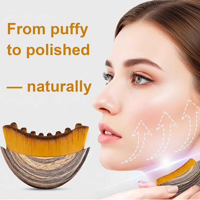 Stainless Steel Gua Sha Tool & Lymphatic Drainage Face Brush Set, TWPER Facial - Image 2