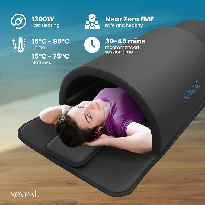 Portable Infrared Sauna Dome | 1300W Power | Near-Zero EMF | Full-Body Dry Sauna - Image 2