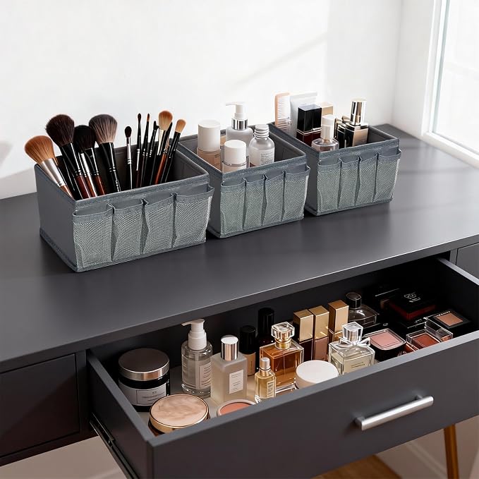 VERONLY Cosmetic Storage Bins Makeup Organizer, Adjustable Multifunction - Image 5