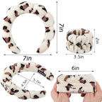 Zkptops 6Pcs Spa Headband for Washing Face Wristbands Set Women Bubble Makeup - Image 4