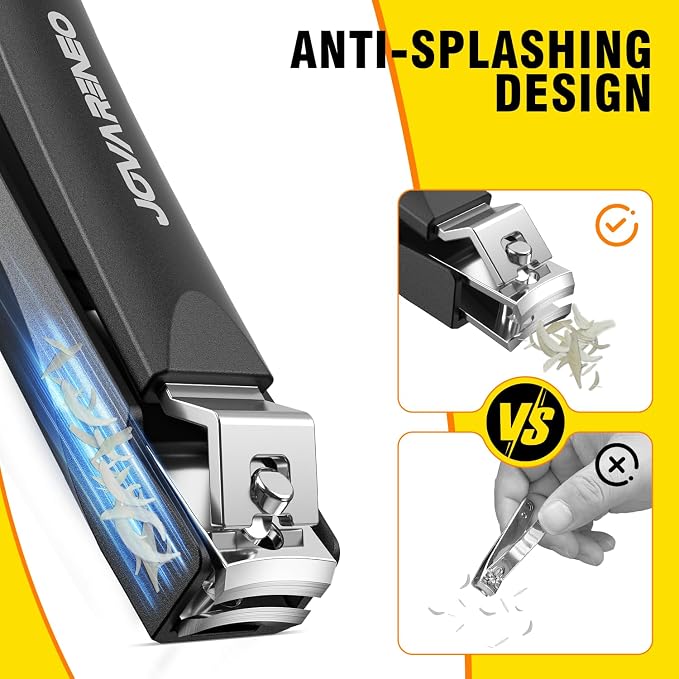 Nail Clippers for Men with Catcher, Anti Splash Self-Collecting Finger Nail - Image 5