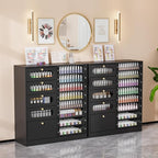 OmySalon Nail Salon Organizer Cabinet, Wooden Display - Image 2