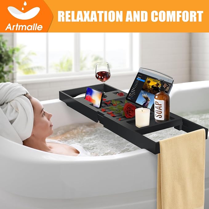 Luxury Bathtub Caddy Tray for Tub - Image 2