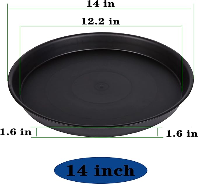 2 Pack Bird Bath Bowl 14", 1.6" Depth, 13 14 15 16 17 20 24 inch Plastic - Image 4