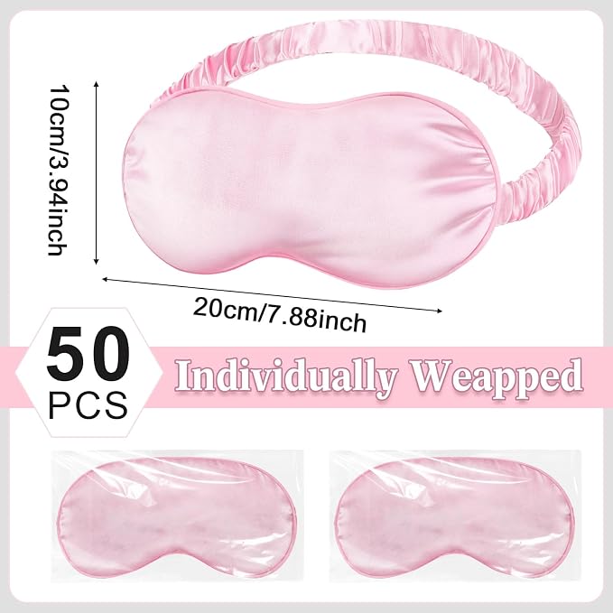 Newcotte 50 Pcs Silk Sleep Eye Mask - Image 2