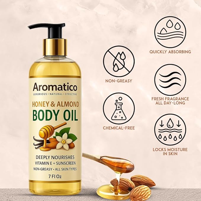 Aromatico Honey & Almond Body Oil - Image 7