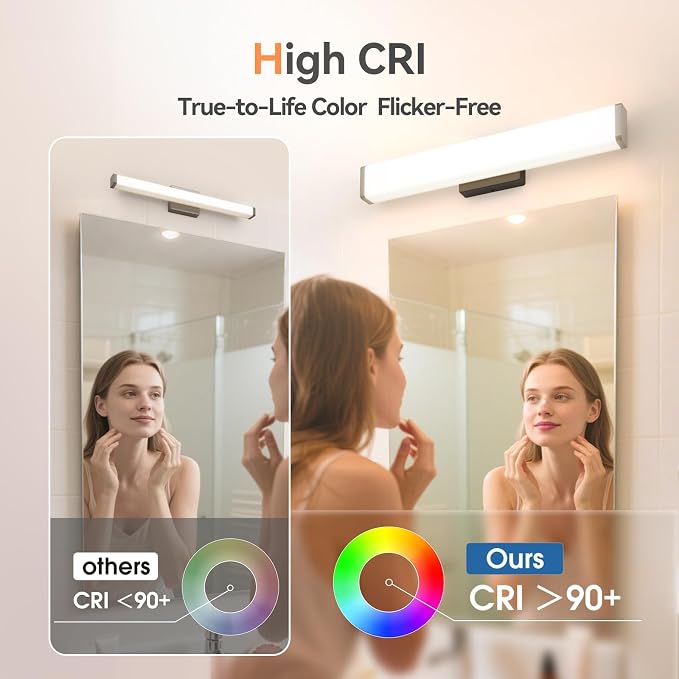 Amico Bathroom Vanity Light Over Mirror 32 inch, Dimmable 5CCT Led Vanity Lights - Image 6