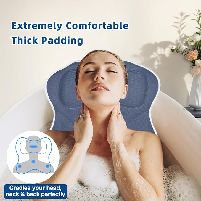 Luxury Bath Pillow and Hot Tub Scum Absorber Set, Bath Pillows - Image 3