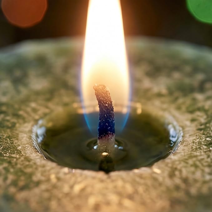 Aroma Naturals Holiday Juniper, Spruce and Basil Essential Oil Pillar Candle - Image 7