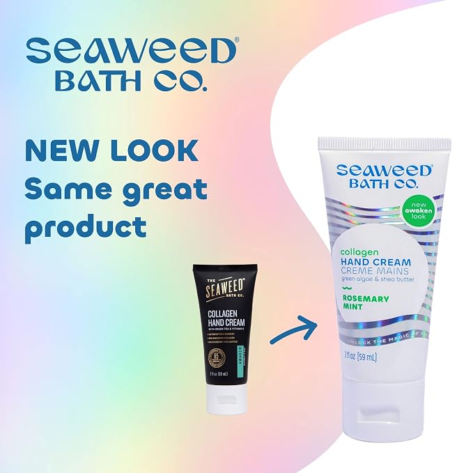 Seaweed Bath Co. Collagen Hand Cream, Rosemary Mint Scent, 2 Ounce, Sustainably - Image 2