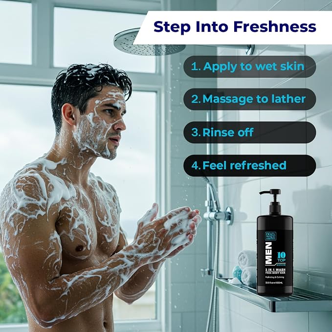 Dead Sea Collection Mens Body Wash 3 in 1 – TOP 10 ACTIVE Body Wash - Image 6