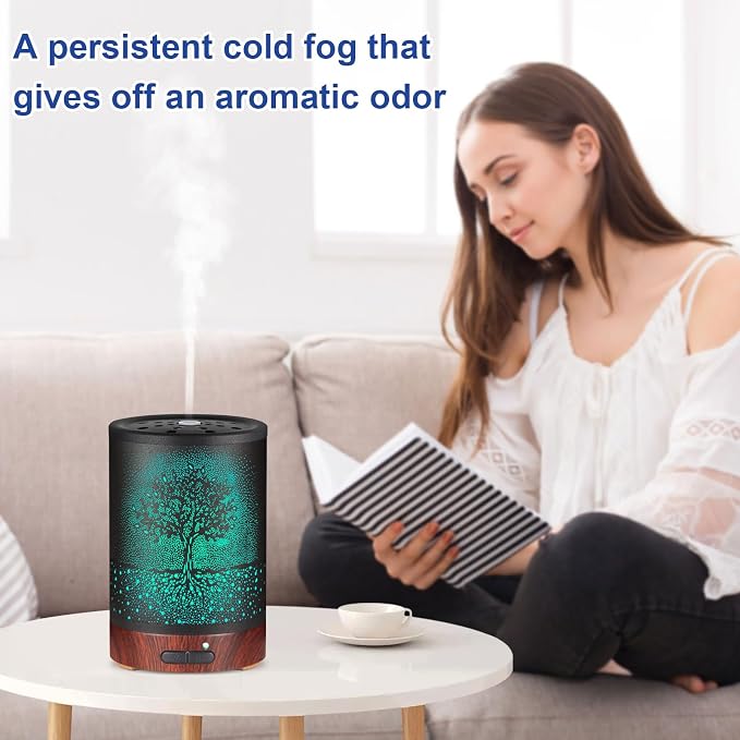 Essential Oil Diffuser- Aromatherapy Diffuser with7 Colors Light and Auto-Off - Image 4