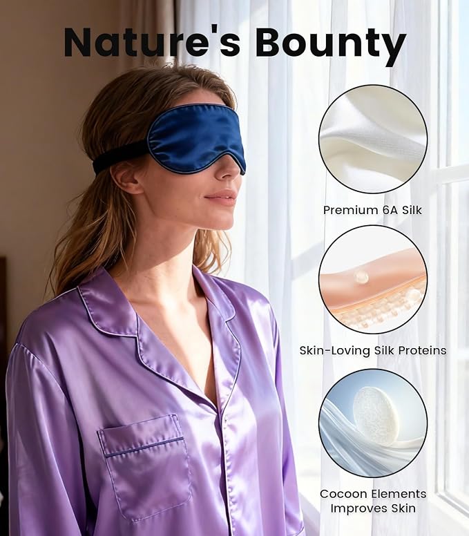 Formé & Found Silk Sleep Mask for Men & Women, 100% 6A Mulberry Silk, 16 Momme - Image 6