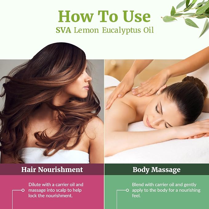 SVA Lemon Eucalyptus Essential Oil – 4 Fl Oz – 100% Natural Citriodora Oil - Image 5