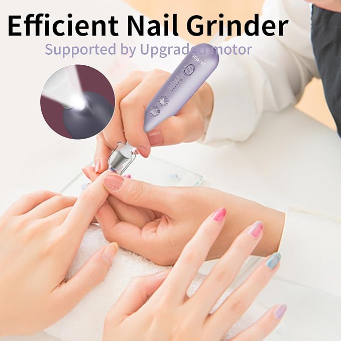 Professional Manicure Pedicure Kit, Cordless Electric Nail File Set, - Image 6