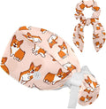 Adjustable Brown Dachshund Dog Blue Surgical Scrub Cap by otnrnondcl