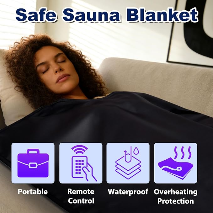 Sauna Blanket for Home, Portable Full Body Heating Wrap - Image 5